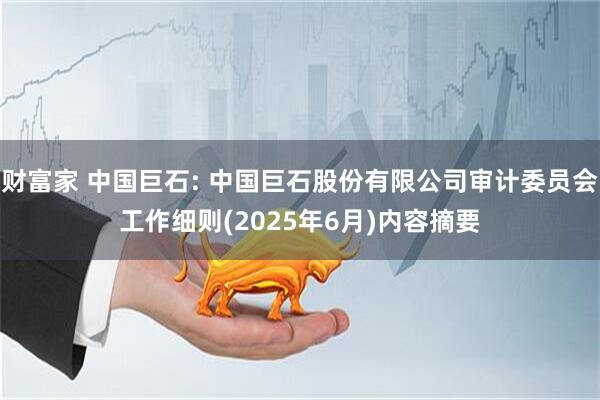 财富家 中国巨石: 中国巨石股份有限公司审计委员会工作细则(2025年6月)内容摘要